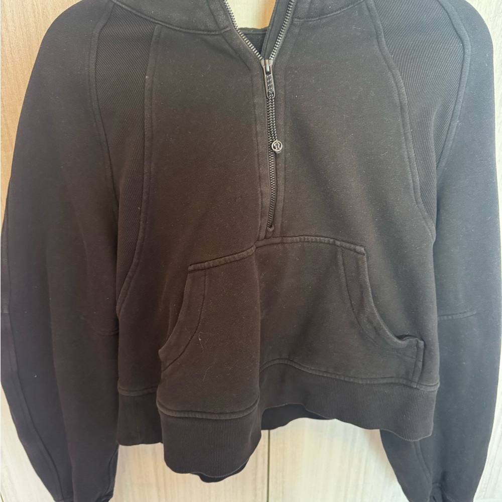 lululemon athletica Black Half-Zip Crewneck Sweatshirt